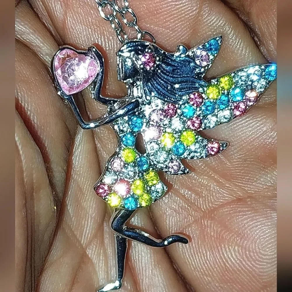 Stunning Fairy Rhinestones Necklace For Adults And Kids